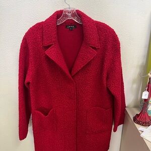 CHARLIE B Vibrant Red Teddy Coat